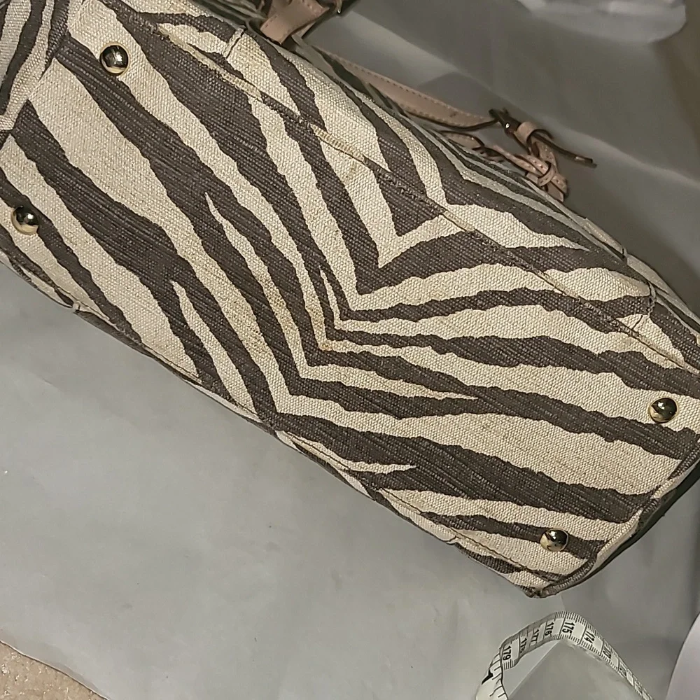 Michael Kors Zebra Pattern Shoulder Bag - Brown and Cream - Picture 10 of 14